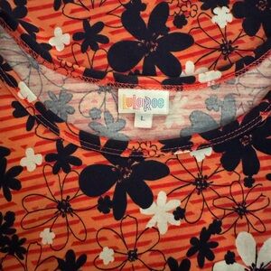LuLaRoe Floral Orange Top